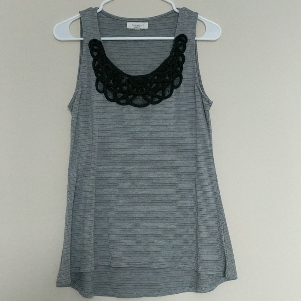Grey & Black tank top